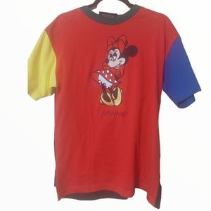 Copy - Disney Original Vintage 90s Color Block Embroidered Tee Shirt tsh…